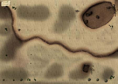 a map of a desert area with rocks and trees, <lora:desertplus-10:1>