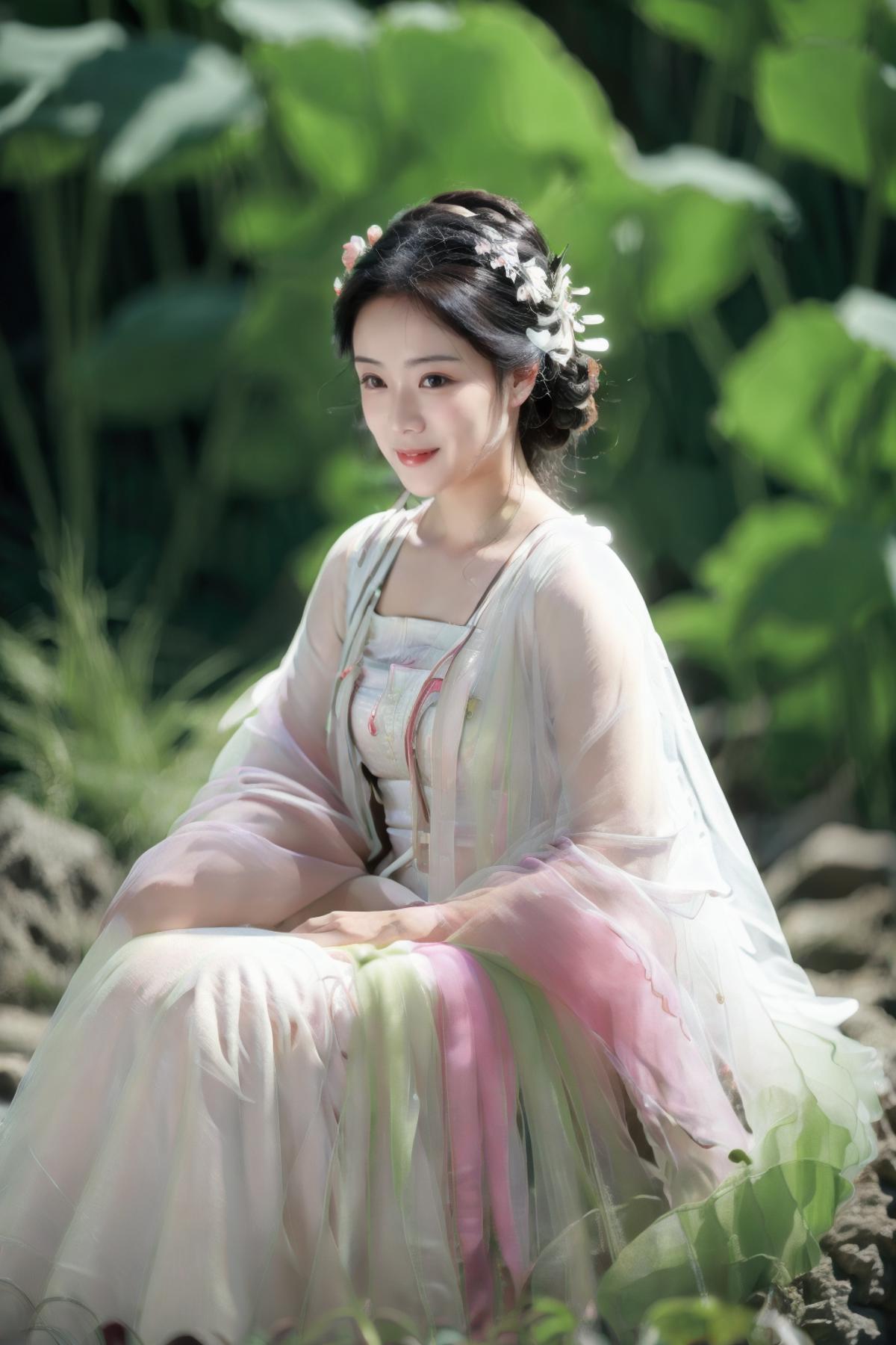 【realistic】莲花古装 China Dress   Hanfu   Guzhuang   Acient Chinese Dress 