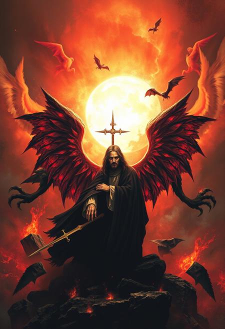 Existing on damnation's edge
The priest had never known
To witness such a violent show
Of power overthrown
Angels fighting aimlessly
Still dying by the sword
Our legions killing all in sight
To get the one called Lord
The Gates of Hell lie waiting as you see
There's no price to pay just follow me
I can take your lost soul from the grave
Jesus knows your soul cannot be saved
Crucify your so-called Lord
He soon shall fall to me
Your souls are damned your God has fell
To slave for me eternally
Hell awaits...
The Reaper guards the darkened Gates
That Satan calls his home
The demons feed the furnace where
The dead are free to roam
Lonely children of the night
There's seven ways to go
Each leading to the burning hole
That Lucifer controls
Priests of Hades seek the sacred star
Satan sees the answer lies not far
Zombies screaming souls cry out to you
Satanic law prevails your life is through
Pray to the moon... when it is round
Death with you shall then abound
For what you seek... for can't be found
In sea or sky or underground
Now I have you deep inside my everlasting grasp
The seven bloody Gates of Hell
Is where you'll live your last
Warriors from Hell's domain
Will bring you to your death
The flames of Hades burning strong
Your soul shall never rest
Hell awaits...