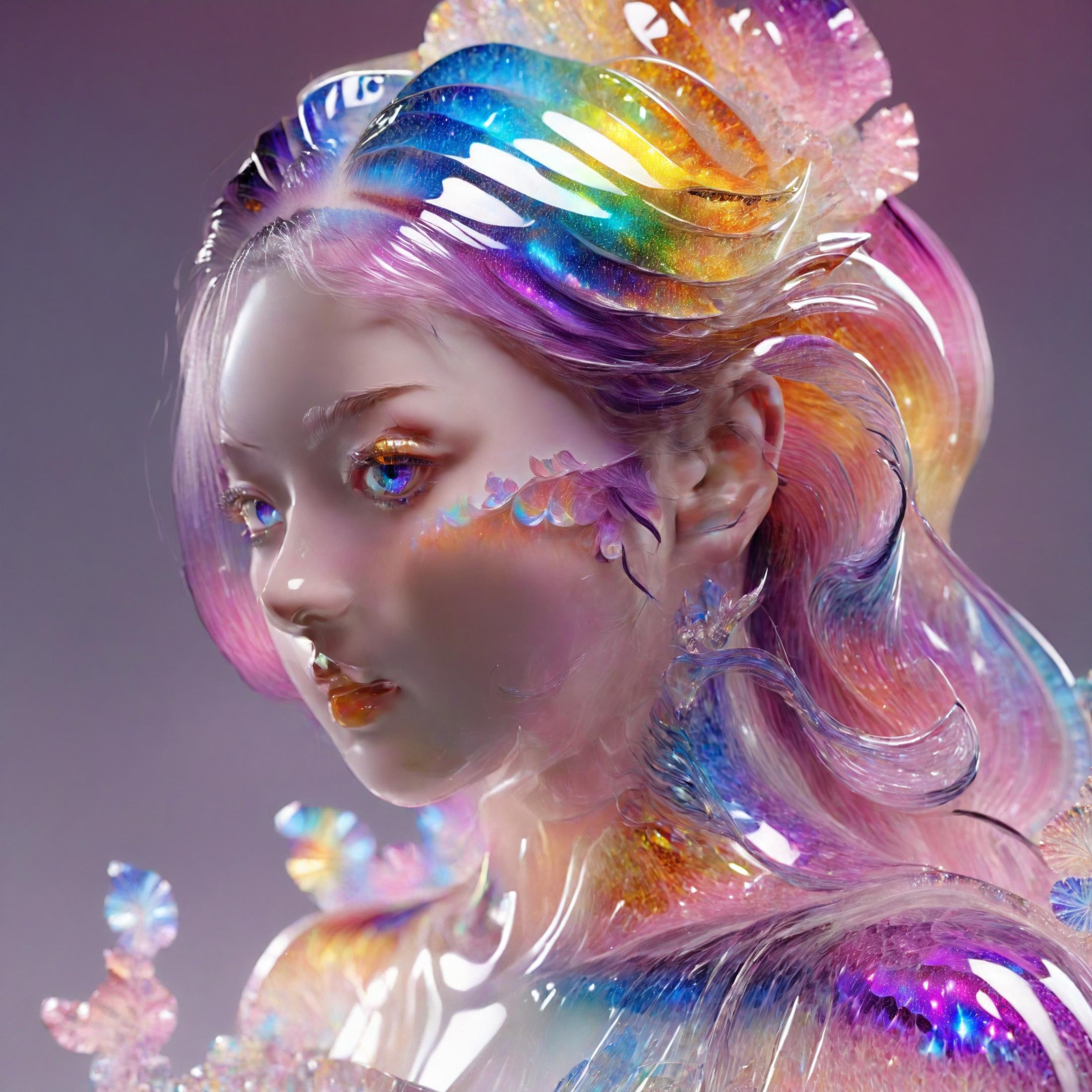 glazed girl [Jade-glass-ceramic-and other textures ]-玉石-玻璃-陶瓷-等质感 [SDXL白棱Lora] image by brair001