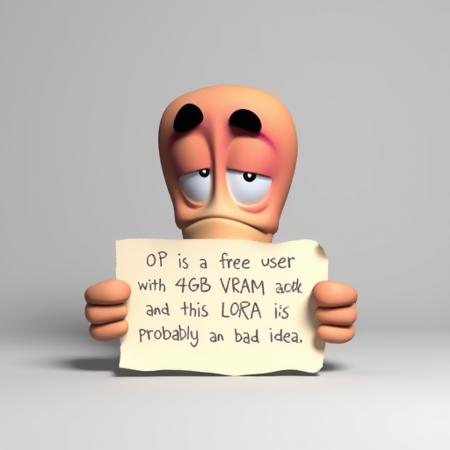 (BAD LORA) Worms 3D worm render [Flux] V1