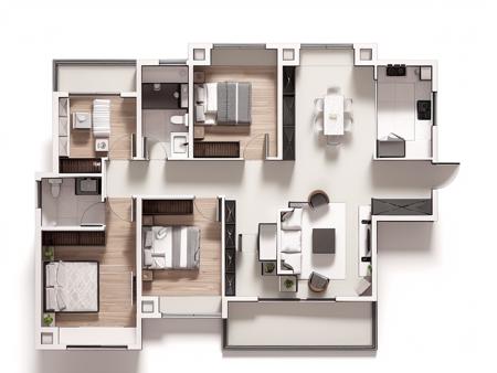 Rendering floor plan