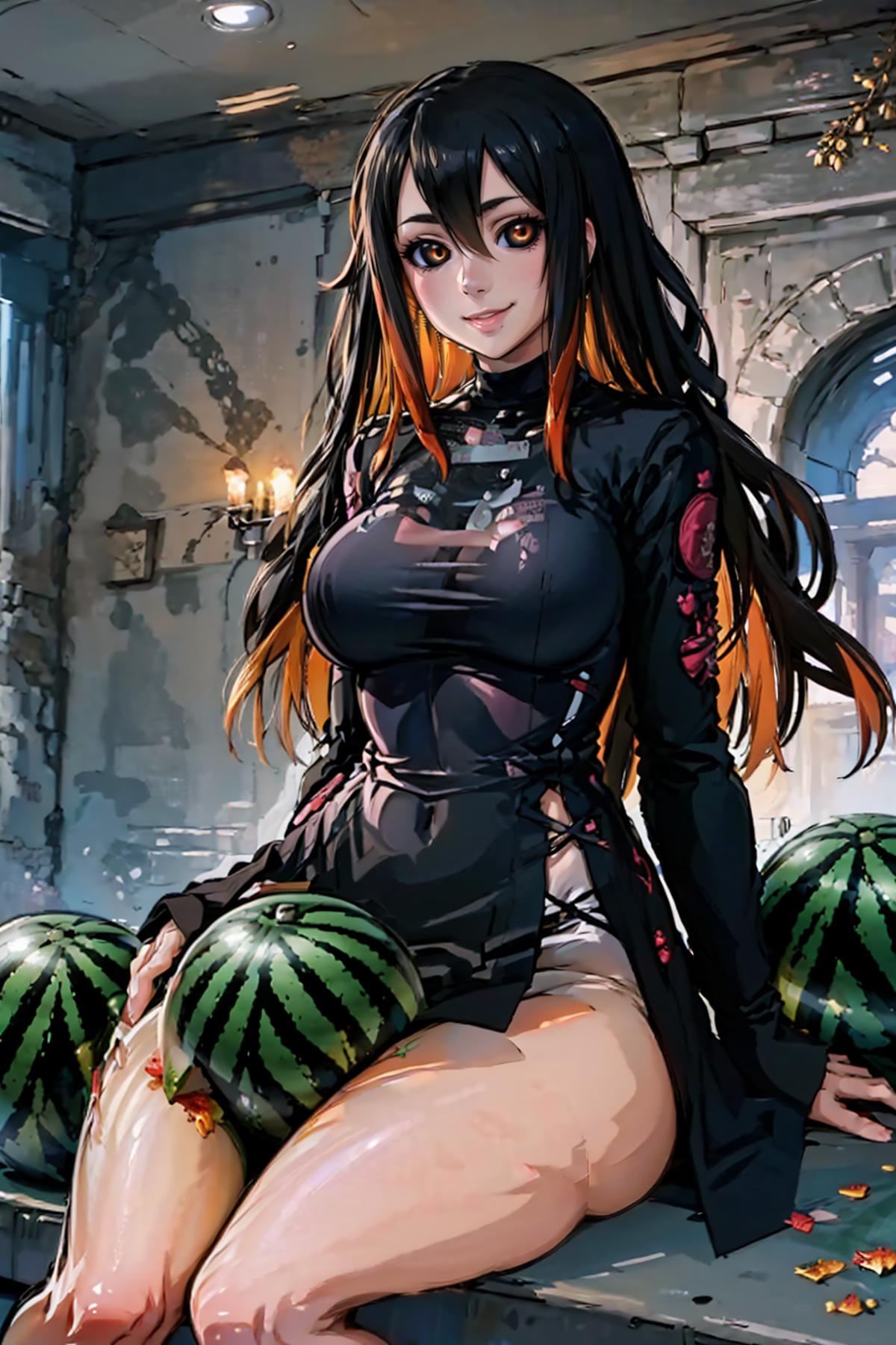 Watermelon Between Thighs | Concept LoRA image by justTNP