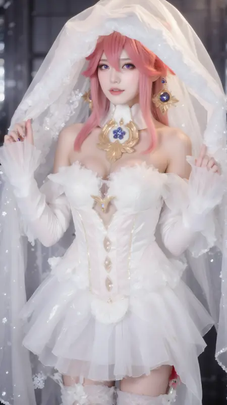 [Realistic] Yae Miko wedding dress<Genshin Impact>Cosplay(official/doujin) costume