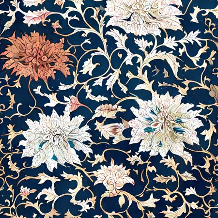 (masterpiece), (high detail),(ultra-detailed),featuring peonies and mountain, blue and red color scheme, traditional chinese pattern, with circular symmetrical composition, a blue flower in the center <lora:conewloha-000020:1>