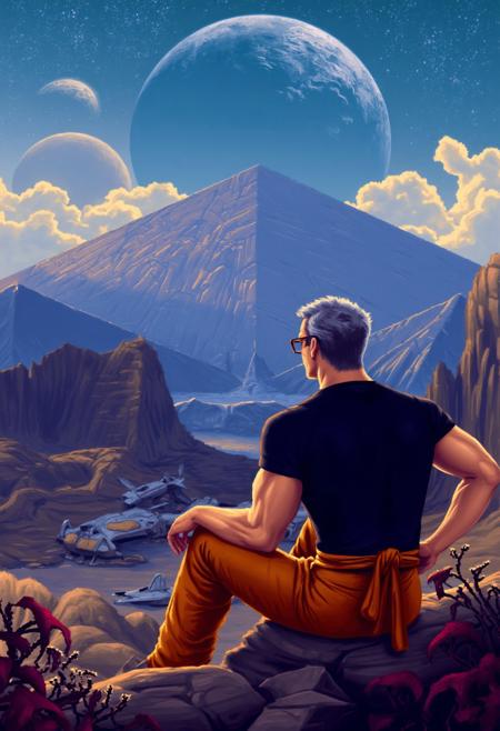 The Dig background art, Lucasarts game flux1