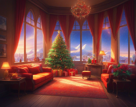 Christmas Living Room (Architecture) (SDXL) (AD) v1.0