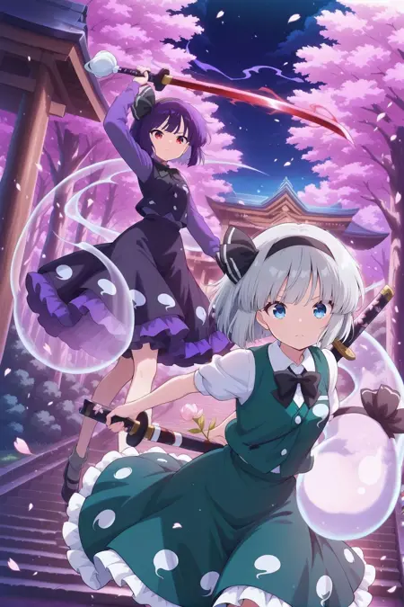 Youmu Konpaku (Touhou Project) & Youmu (Mysterious Sword Master)