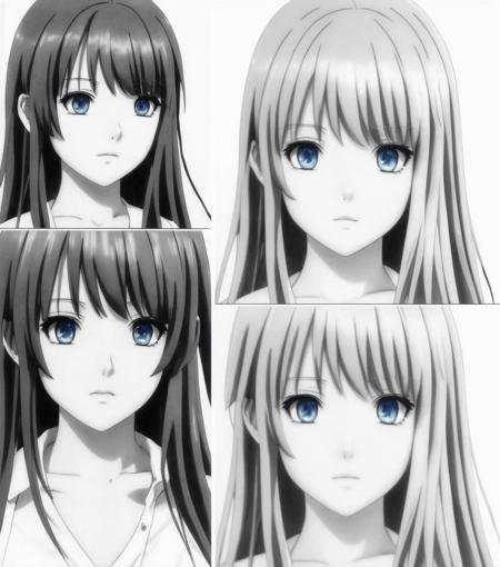 1girl, ( realistic anime:1,3)Clean up your sketch by erasing the initial guidelines and any unnecessary lines. This will help make your drawing look more polished.