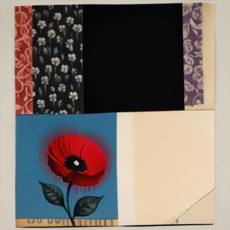 paint, text, floral, old paper