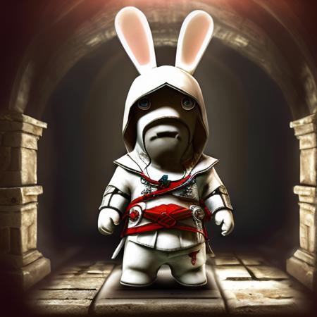 (assassin's creed:1.3), (rabbit ears, standing, full body:1.3), ancient Damascus in the background, dark clouds <lora:Raving Rabbids:1> Raving Rabbids, no human, (foggy background, epic realistic, rutkowski, hdr, intricate details, hyperdetailed, cinematic, rim light, muted colors:1.2), faded, depth of field, complex background, dramatic light, ray tracing reflections, (anime), (illustration), cartoon, detailed