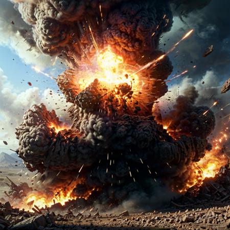 masterpiece, best quality, greg rutkowski, epic explosion, very detailed, high resolution, sharp, sharp image, 4k, 8k, <lora:greg_rutkowski_xl_2:1> <lora:add-detail-xl:1> <lora:xl_more_art-full_v1:1>