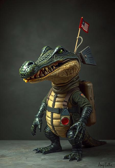 italian brainrot meme, Bombardino Crocodilo, a bomber with the head of a crocodile