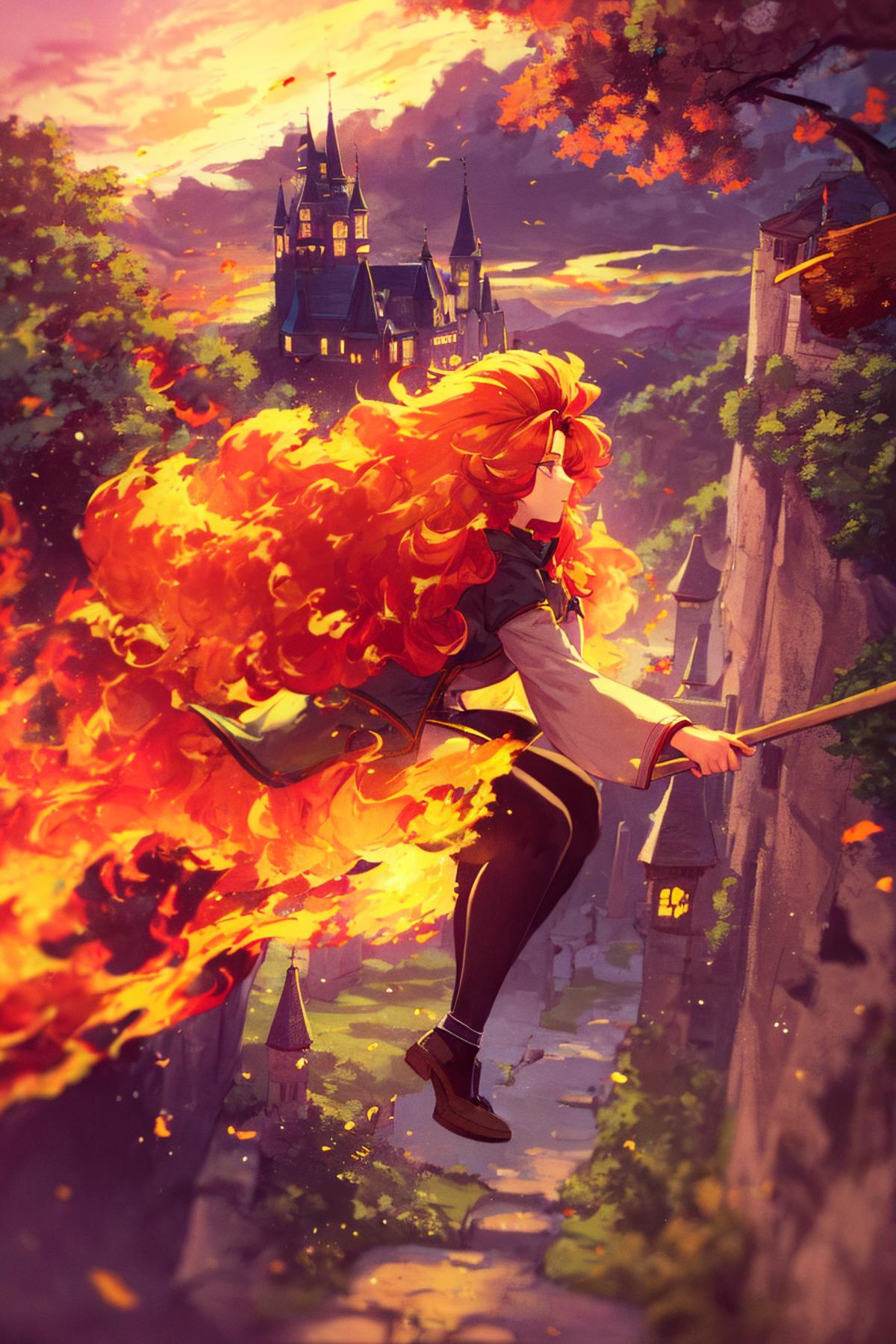 flame_hair 燃烧的头发 image by royalcreed