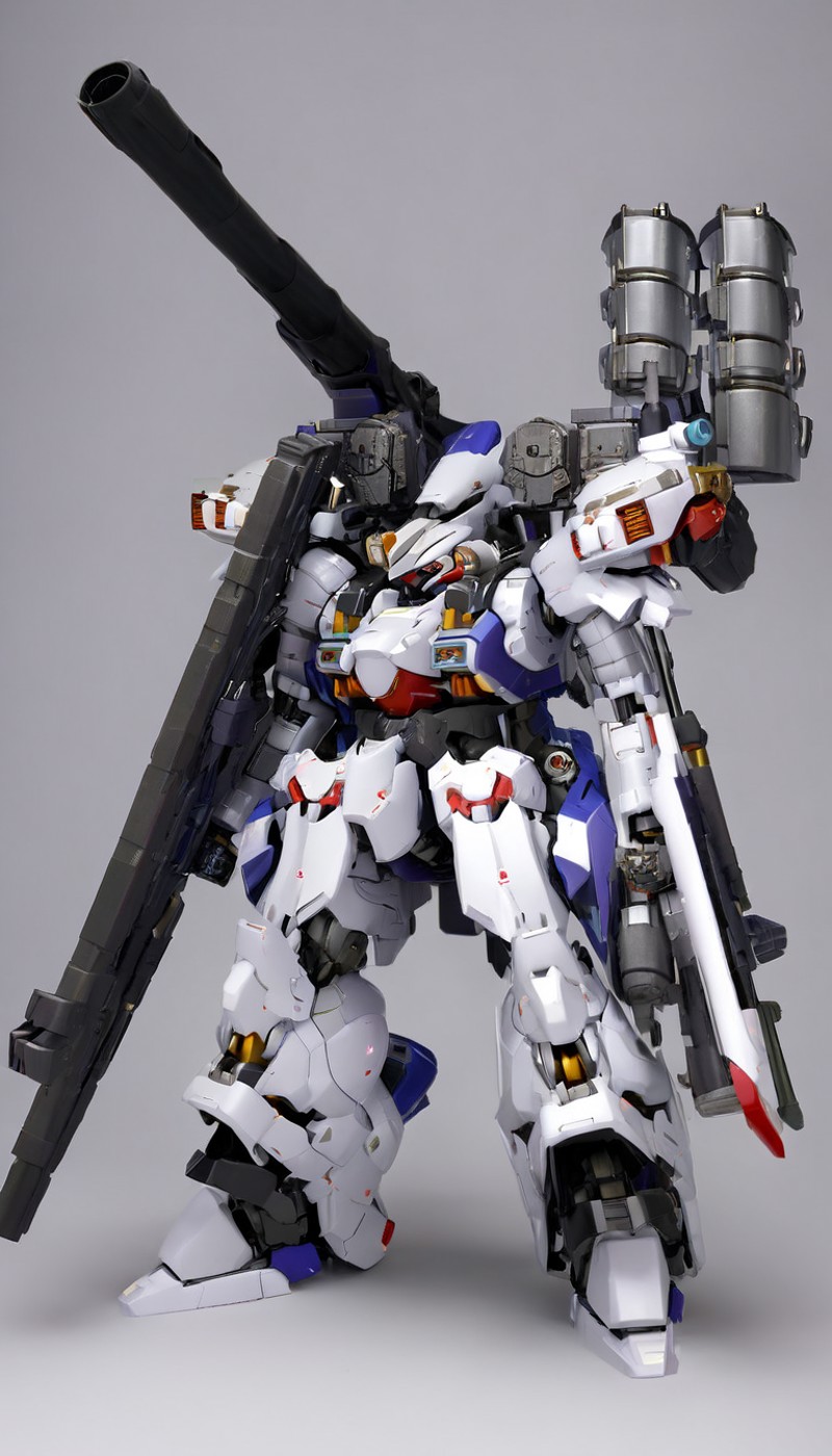 professional 3d model of (HRS:1.0),mecha,full body,(mecha armor:1),mechanical parts,robot joints,(holding weapon:1),(shoul...