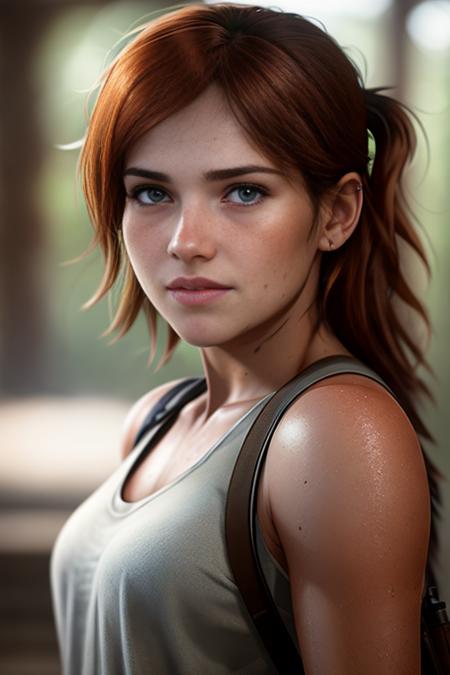 Ellie Williams from The Last of Us 1 in Red Dead, Stable Diffusion