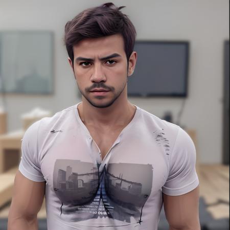 muscled, t-shirt, Mariano Gomes <lora:Mariano Gomes:1>, face focus, face detais, (realistic), 8K image