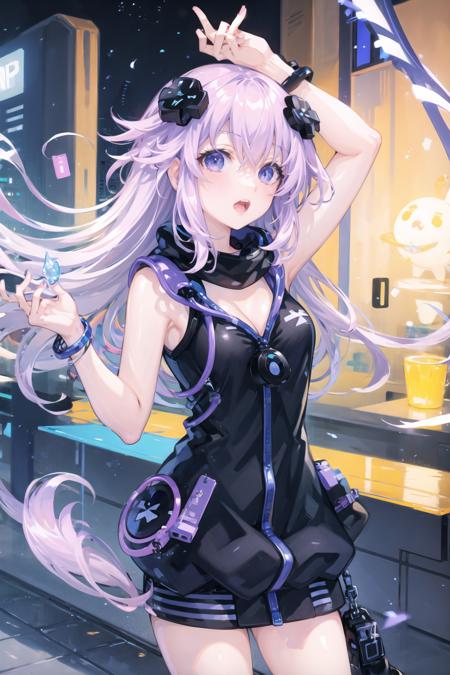 masterpiece, highres,best quality,Perfect details,ultra-detailed,1girl,solo,nep traveller,cleavage,