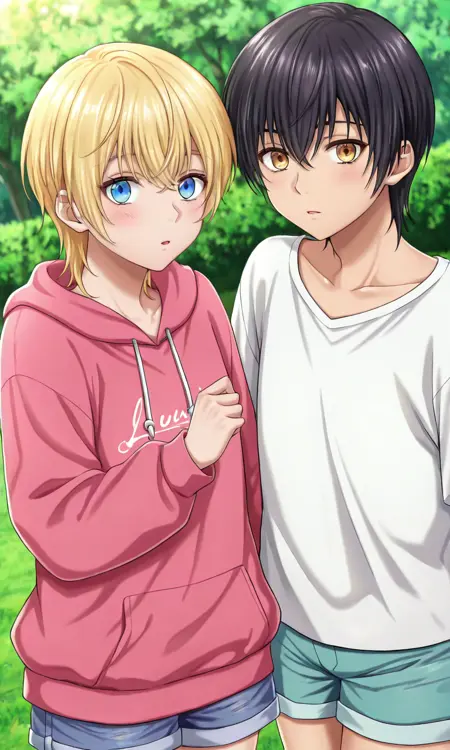 Shinomone Sui, Louis Rio and Kisaragi Rin | Otoko no Ko Couple's Summer of Fucking (Illustrious)