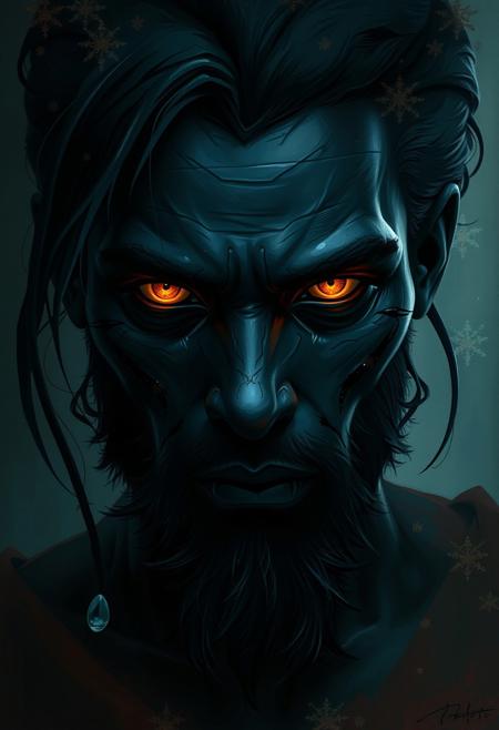 ASaint Moses the Black with Luminous eyes looks at the camera, Beautiful picture of the character, Charlie Bowater, high quality portrait, fantasy concept art portrait, detailed matte fantasy portrait, charlie bowater art style, Detailed beautiful portrait, fantasy art portrait, dark, chiaroscuro, low-key, oil and watercolor painting