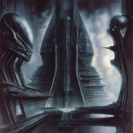H. R. Giger SDXL 1.0 art style lora