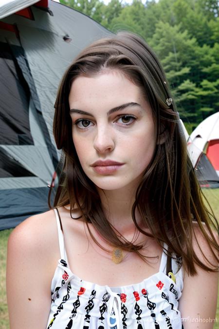 (raw) photo of a stunningly beautiful young pale woman, camping with me at the cottage, (stunned you are here), shocked, perfect face, vacation memories, 8k uhd, perfect day at the cottage, sharp focus, fujifilm xt3