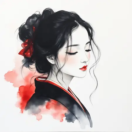 Expressive Watercolor Ink wash