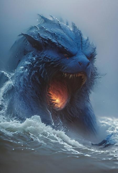 Bosstyle, Golden Ratio ElementsMix style, cityscape Masterpiece, best Quality, National Geographic Award winning ocean Photo: a realistic translucent dark-blue giant monster-Wave in Sideview, reaching Out of a bold 2D artistic drawn red circle, Create a stunning poster art image featuring a magnificent blue wave. The wave's crest extends slightly beyond a thick circle that has been painted over the wave. The fire circle was added to the image afterward, giving it a layered, dynamic effect. The circle and Wave shaping an Heart shaped/icon, The overall composition should be visually striking and artistic, with a focus on the interplay between the wave and the circle., Made of bold perfect lines, Grignani, Made of lines, Striped, bold lines, mechanical parts, wires, cables, Closeup, cinematic composition, atmospheric haze, very detailed, medium grain, vibrant colors,