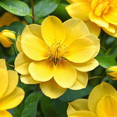 the best max-aesthetic result:2, high quality:2, perfect composition, Beautiful yellow Floribunda, remote control aerial photography, 
ultrarealistic art photography, Claude Monet style, 16k, HDR, vivid colors, spring palette, cinematic lighting, Miki Asai Macro photography, close-up, hyper detailed, trending on artstation, sharp focus, studio photo, intricate details, highly detailed, by Jody Bergsma
