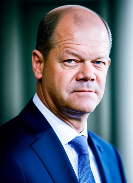 (masterpiece, best quality, awards winner) close up portrait Olaf Scholz German Chancellor wearing a black official suit, epic character composition, by ilya kuvshinov, alessio albi, nina masic, sharp focus, natural lighting, subsurface scattering, f2, 35mm, film grain,
 <lora:olaf:1>