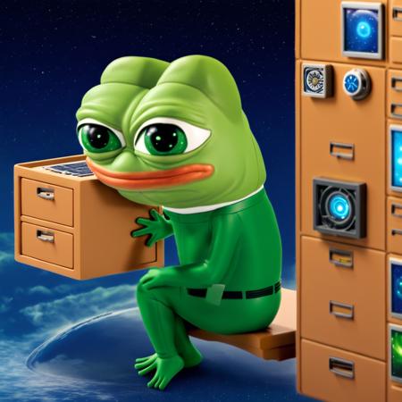 A space station with many technological resources and many drawers, (((pepe_frog))), 1 boy <lora:pepe_frog SDXL:1.2>,<lora:nedo2:0.8>