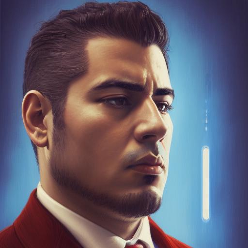 Close portrait of elegant jasp402 person in tailored suit- futurist style, intricate baroque detial, elegant, glowing lights, highly detailed, digital painting, artstation, concept art, smooth, sharp focus, illustration, art by wlop, mars ravelo and greg rutkowski