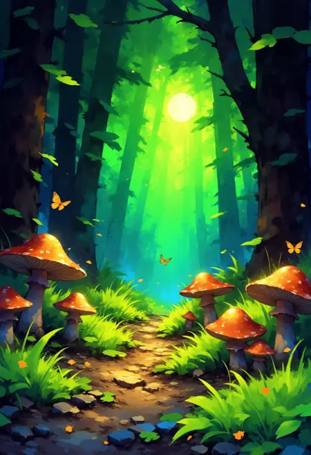 Fantasy Style Digital Illustration - FLUX