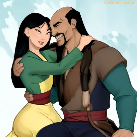 Shan Yu x Fa Mulan (Mulan)