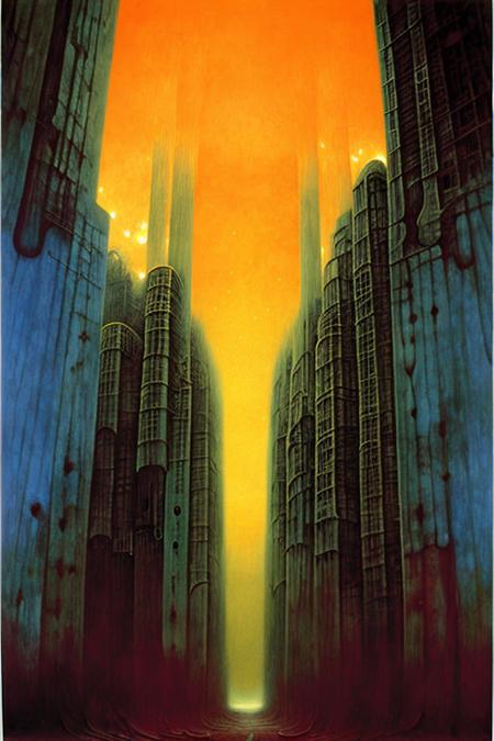 LoRA based on paintings by Zdzisław Beksiński Zdzislaw Beksinski LORA