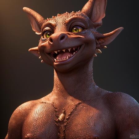 uploaded on e621, anthro, nsfw, explicit, explict, (kobold:1), high res, (detailed realistic image:1.5), (detailed eyes, beautiful expressive eyes:1.2), impasto impressionism, insane details, soft, (hyper realistic scales:1.3), (detailed scales:1.2), pupils, (scale covered body), (male:1), (slightly chubby:0.6), (kobold features:1.3), (expressive face, detailed face:1.3), (realistic:1.3), (photorealistic, photo-realistic:1.2), nipples, belly button, full color, (3d:1), (highly detailed:1.2), masterpiece, 8k uhd, (submissive smile:1.2), (dark studio background), (short stack), (nude), (loincloth), (full-length portrait:1), (looking at viewer), cinematic lighting