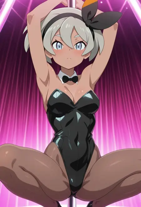 Pole Dancing Squatting