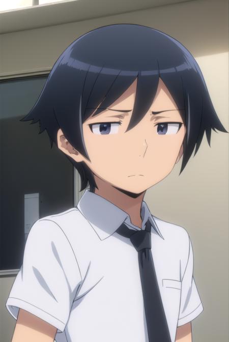 kyousukekousaka, <lora:kyousuke kousaka s2-lora-nochekaiser:1>,
kyousuke kousaka, black hair, male focus, (black eyes:1.5),
BREAK shirt, school uniform, white shirt, short sleeves, necktie, black necktie,
BREAK indoors, classroom,
BREAK looking at viewer, (cowboy shot:1.5),
BREAK <lyco:GoodHands-beta2:1>, (masterpiece:1.2), best quality, high resolution, unity 8k wallpaper, (illustration:0.8), (beautiful detailed eyes:1.6), extremely detailed face, perfect lighting, extremely detailed CG, (perfect hands, perfect anatomy),