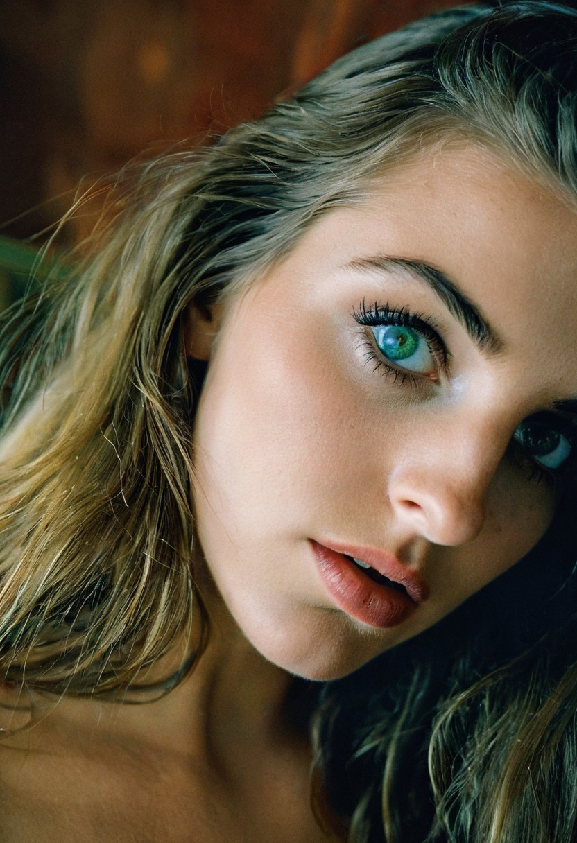 masterpiece, best quality, newest, absurdres, highres, medium portrait
Photography in (stvmccrr style), a young Italian woman with striking green eyes, upper body, erotic, cultural emotive humane photography, rich colors, analog film, film grain, kodachrome, intricate details, insanely detailed, natural lighting, 8k, hdr, masterpiece, award winning photography, Fine art photography style, film photography style