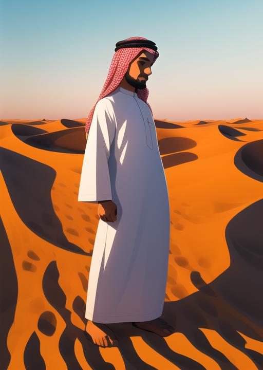 Arabic Man Traditional arab Clothes thob muslim clothing الثوب العربي image by xmattar