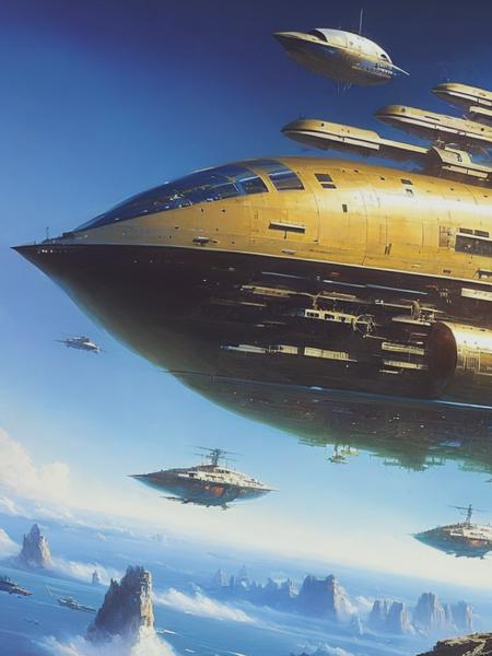 <lyco:StephanMartiniere:1.0> cyberpunk airship by John Berkey and Jean-Joseph Benjamin-Constant