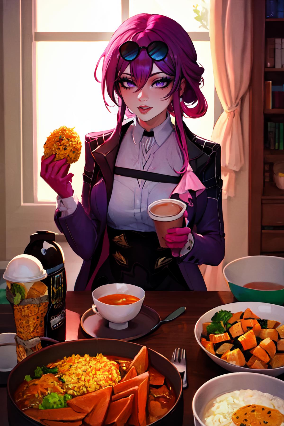 Mukbang (Eat BIG to get BIG) | Concept/Food LoRA image by FallenIncursio