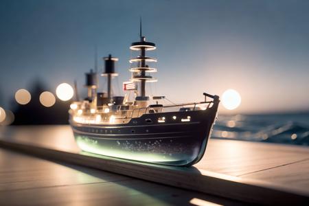 NICEBOATG, ship, no humans, ocean, waves, sky, night <lora:NICEBOAT:1>