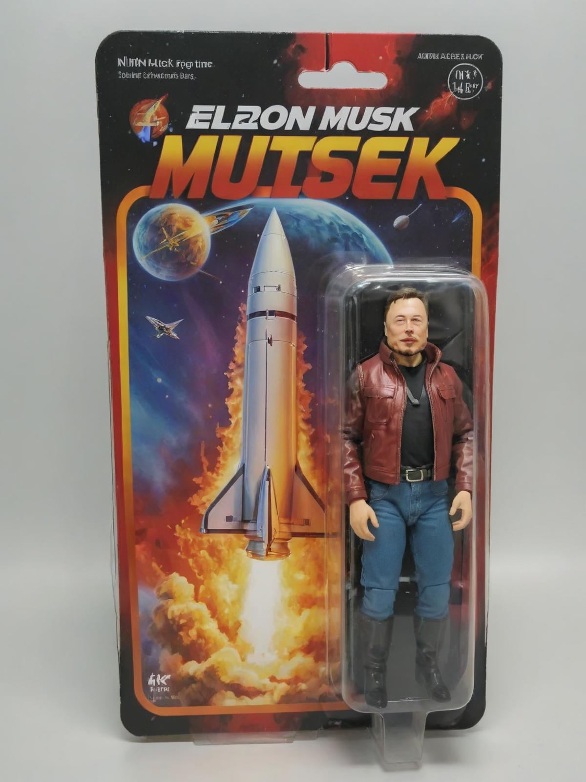 Space Action Figure Toy - Elon Musk Mueskek