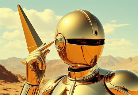 Avant-garde , 1970s futurism, chrome and gold