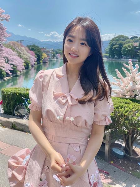 Photo of PBYoung wearing a  pink flower dress flower park background,  <lora:PBYoung:1>, (8k, RAW photo, best quality, masterpiece:1.2), (realistic, photo-realistic:1.37), best quality, ultra high res, photon mapping, radiosity, physically-based rendering, (masterpiece), (best quality), (ultra high res:1.2),(photorealistic:1.4), 1girl,extremely detailed face,posing, ((looking at viewer)),beautiful detailed eyes