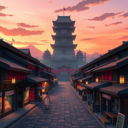 A perfectly accurate, ultra-realistic 4K depiction of Konoha, the Hidden Leaf Village from Naruto. The traditional wooden buildings with curved, tiled rooftops line the stone-paved streets. Red banners with the village symbol gently sway in the breeze. The massive Hokage Monument towers in the background, bathed in the soft glow of the setting sun. The ramen shop, the market stalls, the training grounds—everything is exactly as seen in the anime, but the village is completely empty.
There are no people, no movement, no sound—only stillness. The warm light from windows and lanterns flickers softly, casting long shadows, yet there is no sign of life. The sky transitions from deep orange to a soft purple hue, reflecting on the rooftops. The village feels frozen in time, familiar yet unsettlingly quiet, as if Konoha exists in a moment between reality and memory.