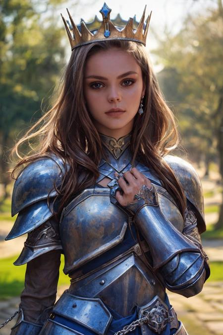 headshot, princess warrior, metal armor, small crown, castle, fierce, soft colors, bokeh, masterpiece, high quality, (high detailed skin:1.1)
<lora:lieke_martens_lora_v01:1> l1k3