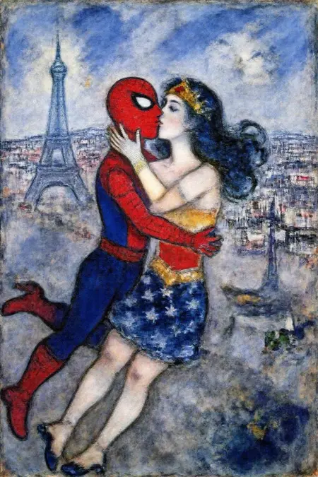 Dreaming Allusions Painting Style (Marc Chagall)
