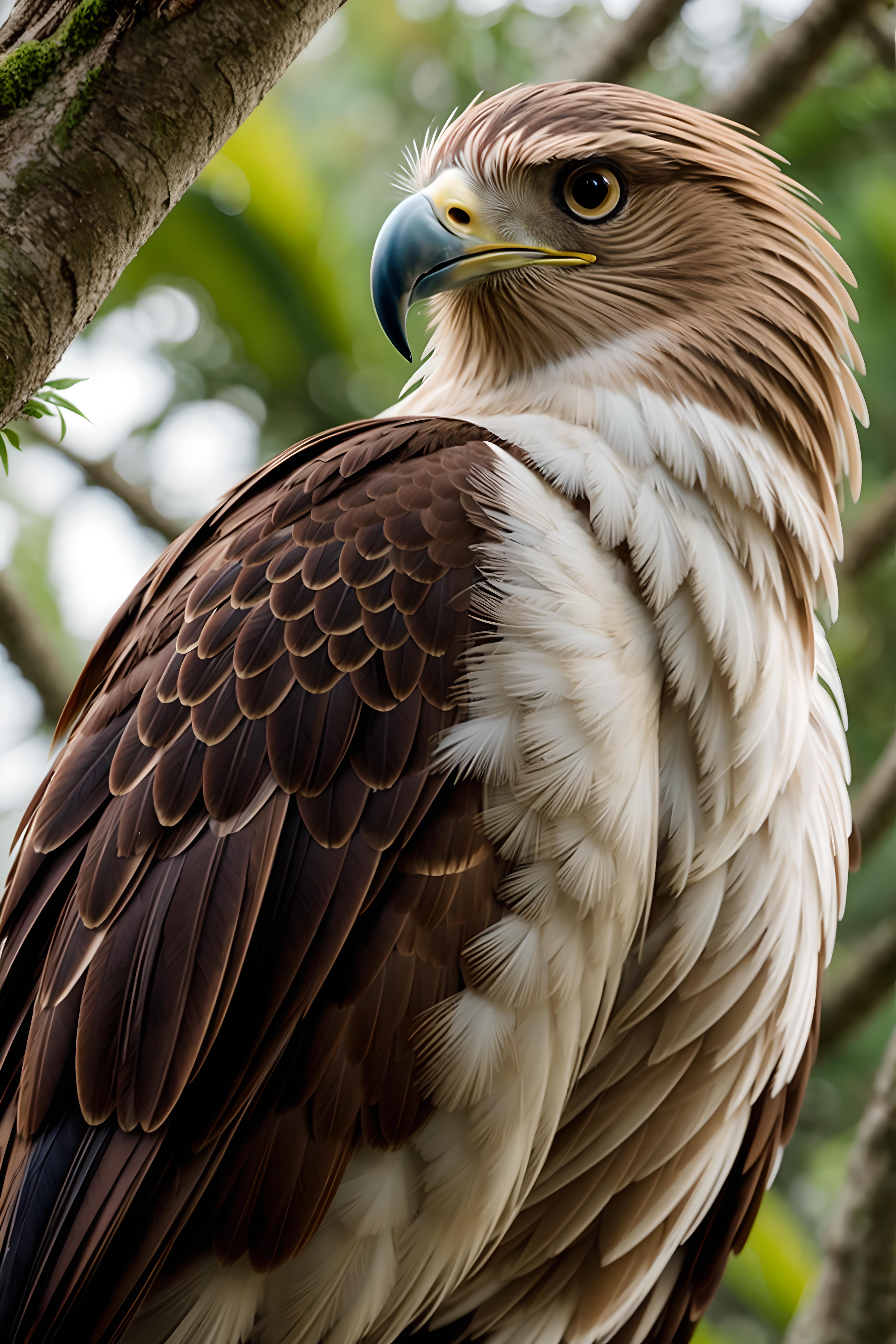 The Close-Up of a Brown and White Eagle's Wings